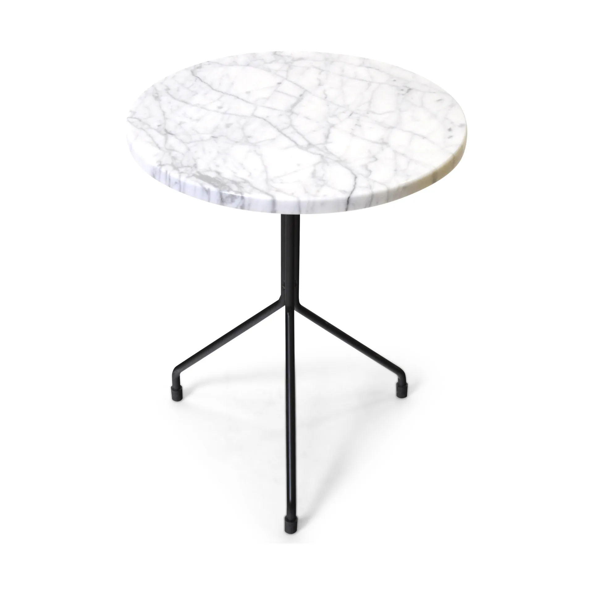 Allforone side table, White carrara-black, Ø40 cm OX Denmarq