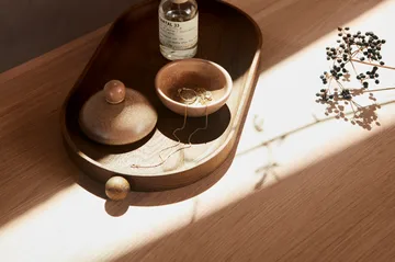 Inka wooden tray 18x38 cm - Dark - OYOY