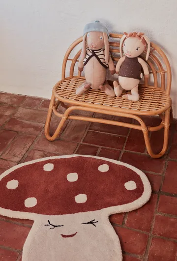 Malle mushroom rug 75x77 cm - Red - OYOY