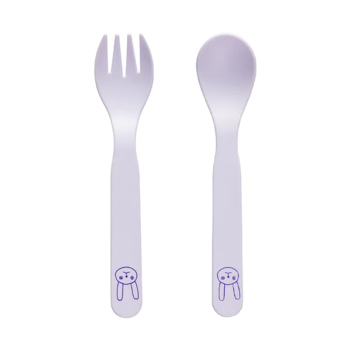 Pullo children's cutlery set - Lavender - OYOY