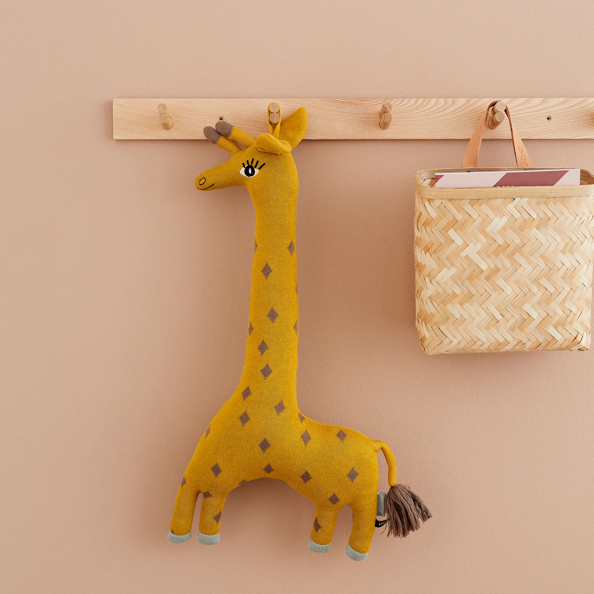 Sporta wall basket 25x25 cm, nature OYOY