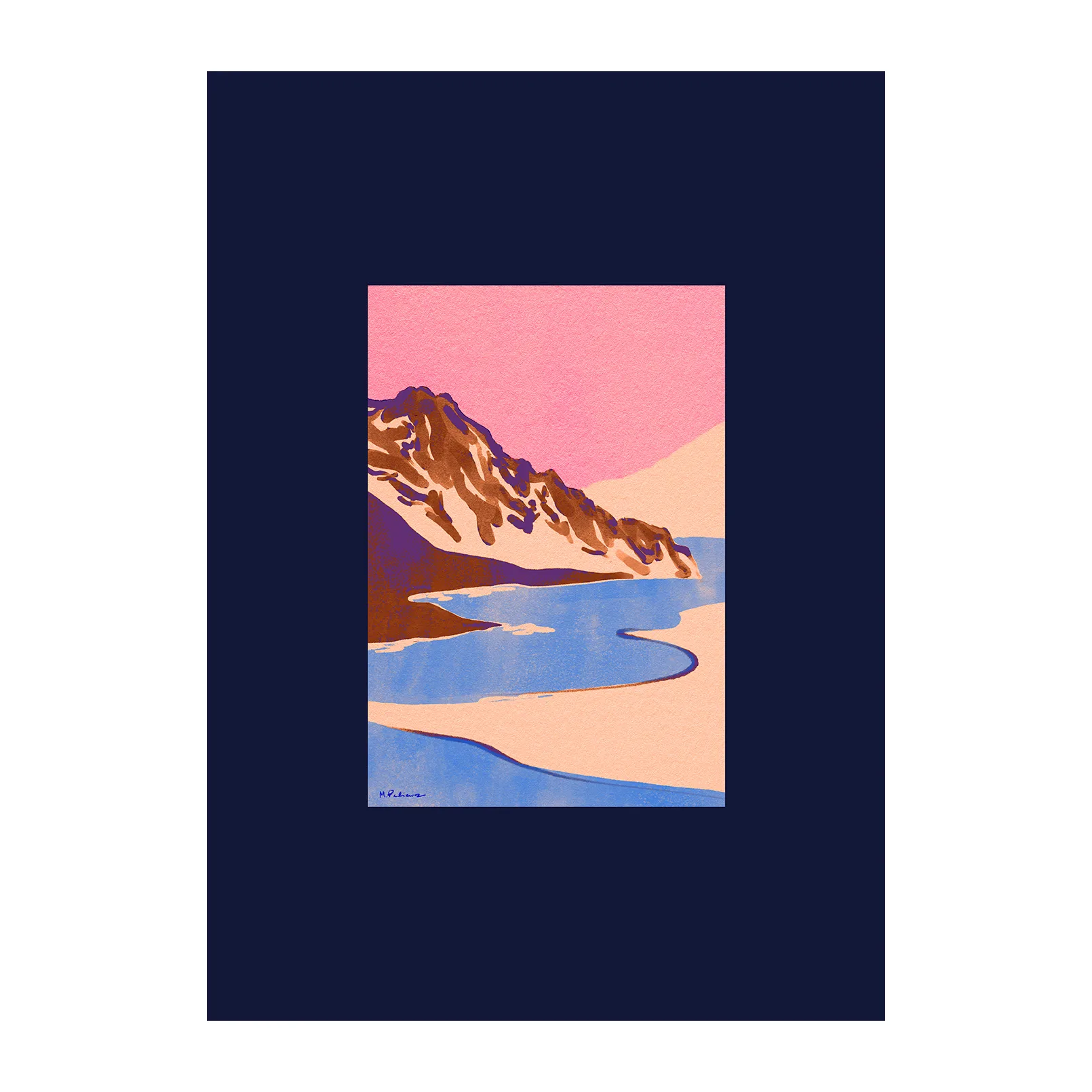 Blue Landscape poster, 30x40 cm Paper Collective