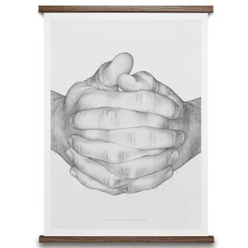 Folded hands poster - 50x70 cm - Paper Collective