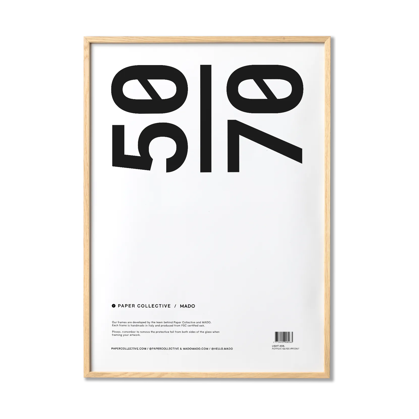 Paper Collective frame plexiglass-ash, 50x70 cm Paper Collective