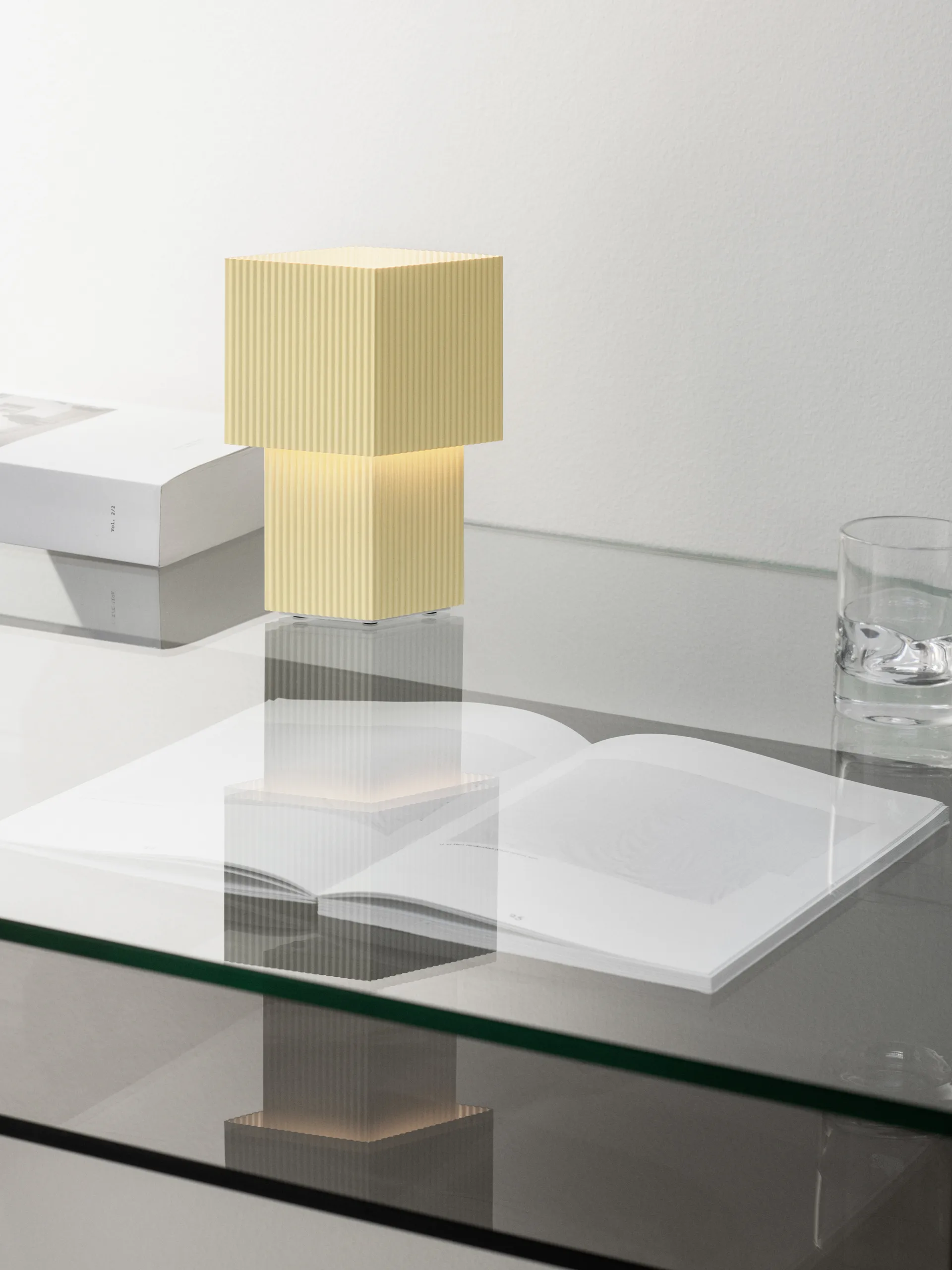 Romb Mini portable table lamp 19 cm, Vanilla Pholc