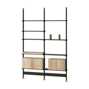 Pira G2 shelving system F C A Black/Oak 248–255 cm - Pira