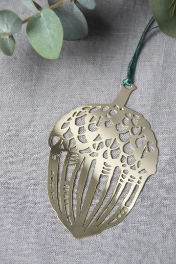 Acorn Christmas pendant - Gold - Pluto Design