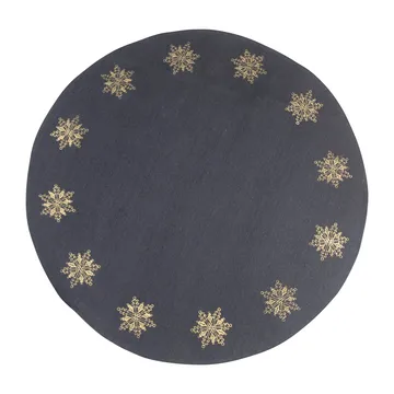 Christmas tree rug snow star Ø110 cm - Grey-gold - Pluto Design