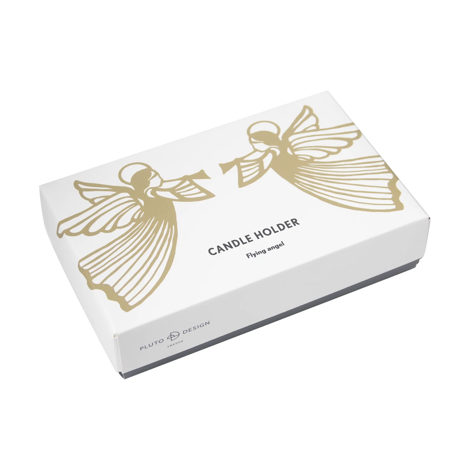 Flying angel candle holder, Gold Pluto Design