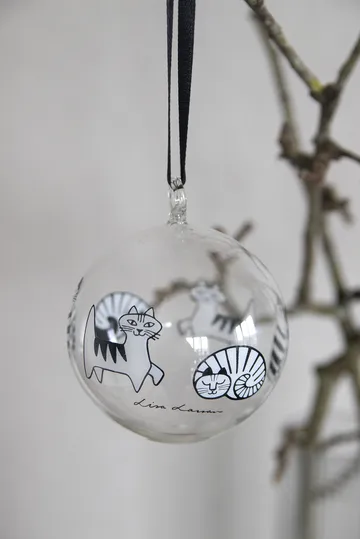 Lisa Larson cats Christmas ornament - White-black - Pluto Design