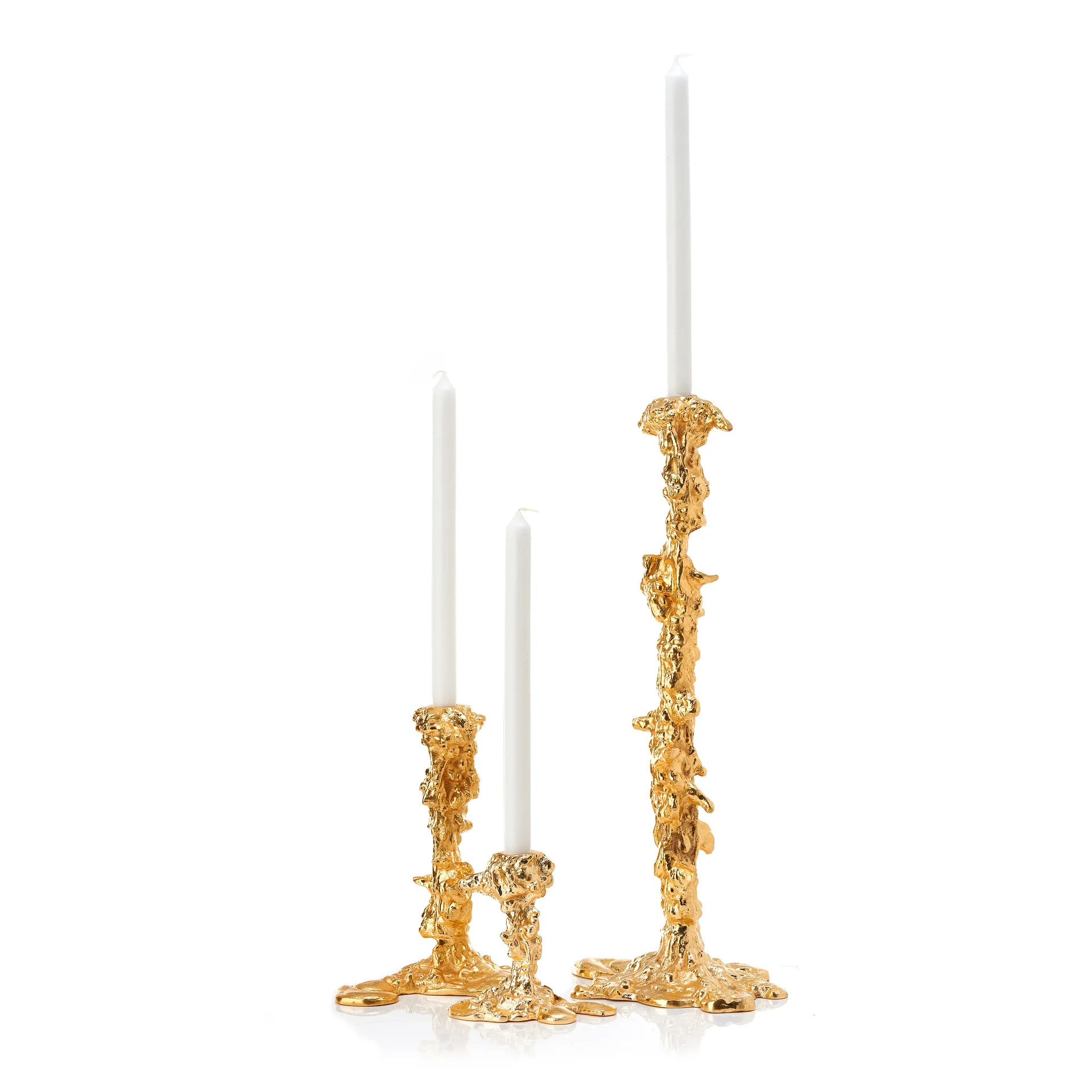Drip candlestick XXL 50 cm, Gold POLSPOTTEN
