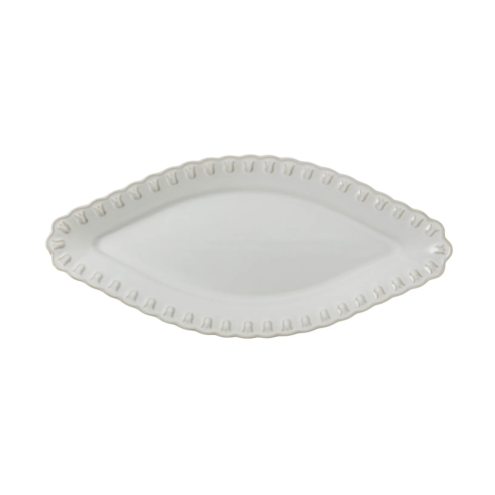 Tulipa oval saucer 20x45 cm, White PotteryJo