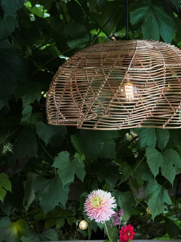 Mayla outdoor pendant lamp - Natural, Ø53x32 cm - PR Home