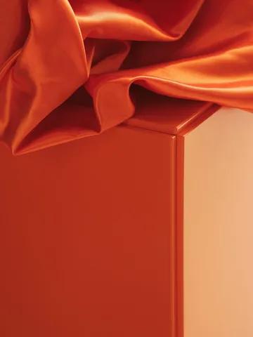 Relief low dresser with legs 123x46.6 cm orange - Relief
