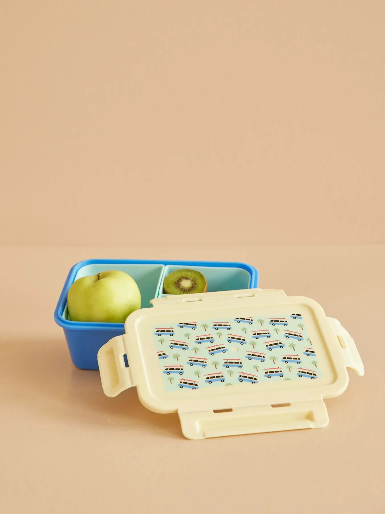 Rice lunch box with 3 compartments, Cars-blue RICE