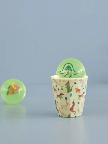Rice melamin cup small 20 cl - Animal print-green - RICE