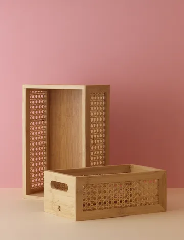 Bamboo box storage box 15x25 cm - Bamboo - RIG-TIG