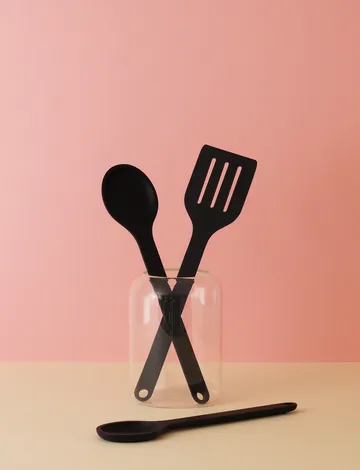 STIR-IT pot spoon 30 cm - Black - RIG-TIG