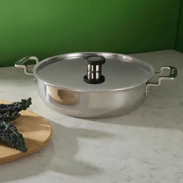 316 Series low casserole pot - Stainless steel, 28 cm - Robert Welch