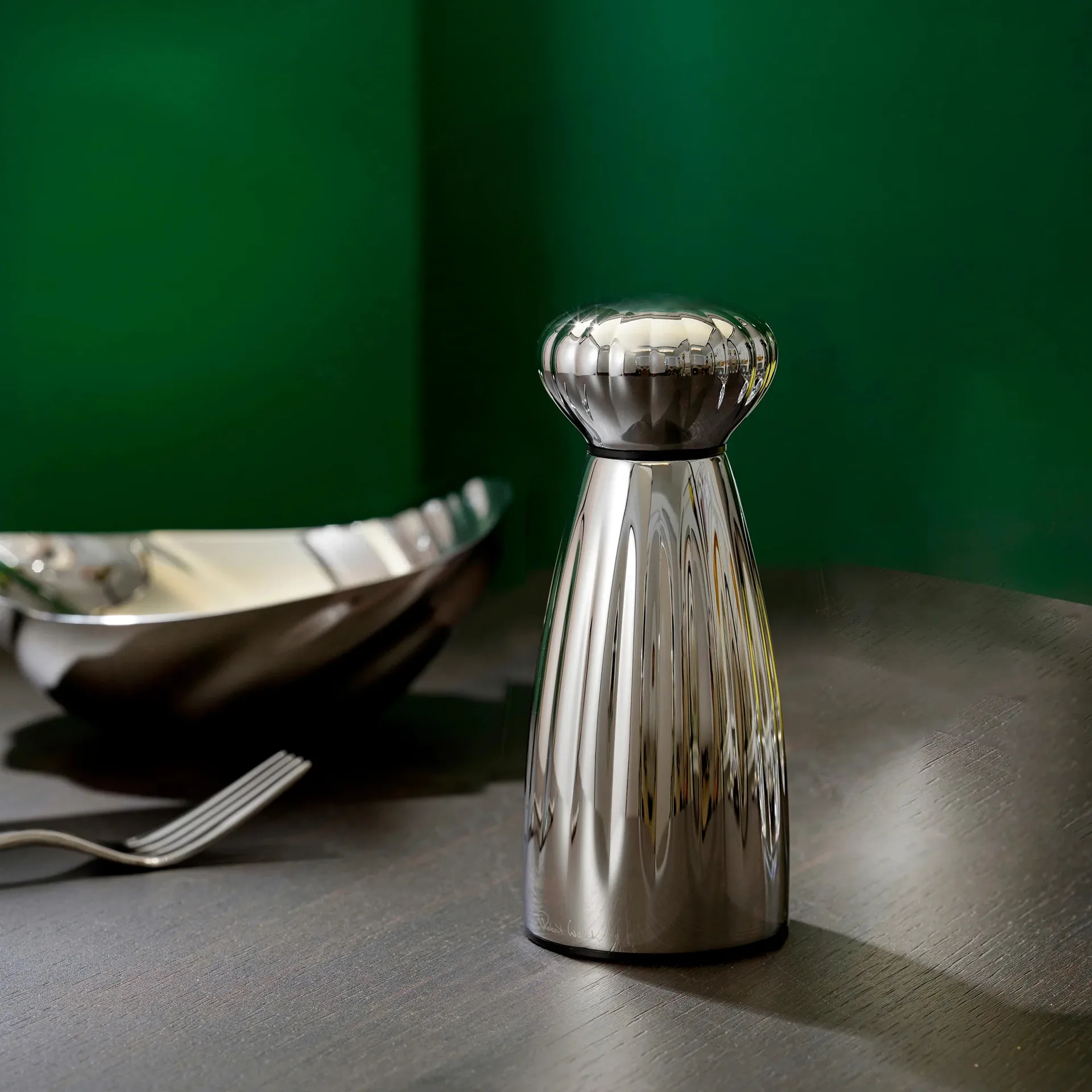 Palm Bright pepper mill, Small-stainless steel Robert Welch
