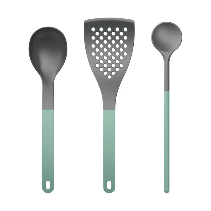 Optima kitchen utensils 1 3 pieces - Nordic green nylon - Rosti