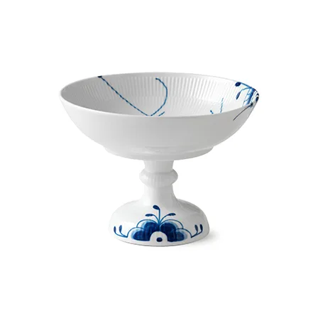 Blue Fluted Mega bowl on stand, 15 cm Royal Copenhagen