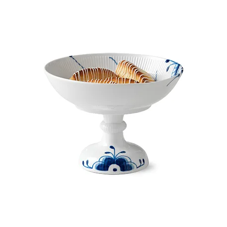 Blue Fluted Mega bowl on stand, 15 cm Royal Copenhagen