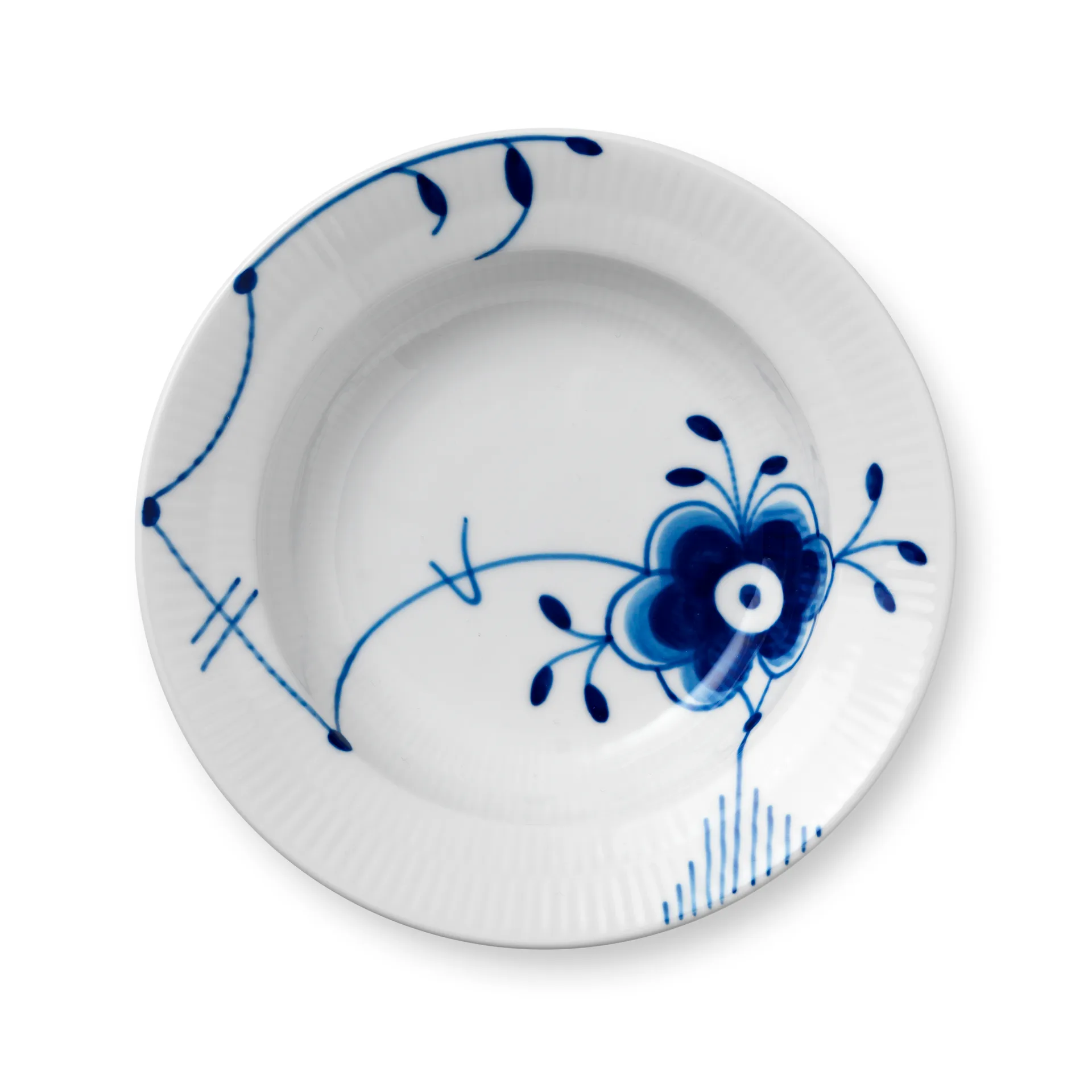 Blue Fluted Mega deep plate, Ø 17 cm Royal Copenhagen