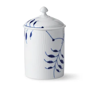 Blue Fluted Mega jar with lid - 16 cm - Royal Copenhagen