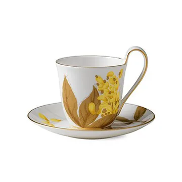 Flora cup and saucer - laburnum - Royal Copenhagen