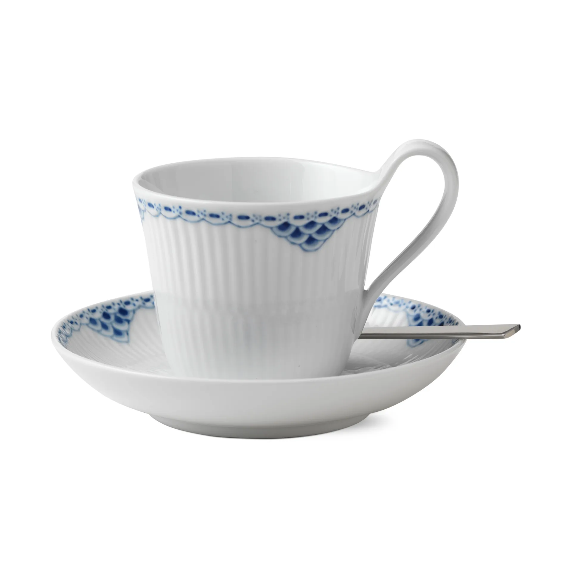 Princess cup with saucer, 25 cl-high handle Royal Copenhagen