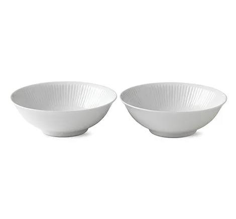 White Fluted bowl 2-pack, 35 cl Royal Copenhagen