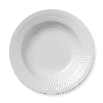 White Fluted deep plate 1 - Ø 21 cm - Royal Copenhagen