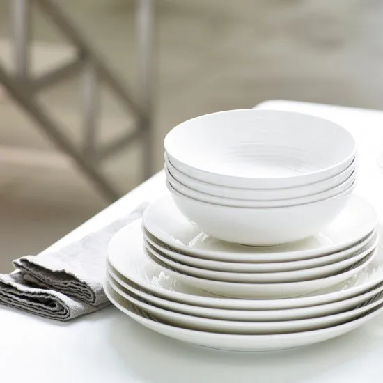 Maze plate set 12 pieces, white Royal Doulton