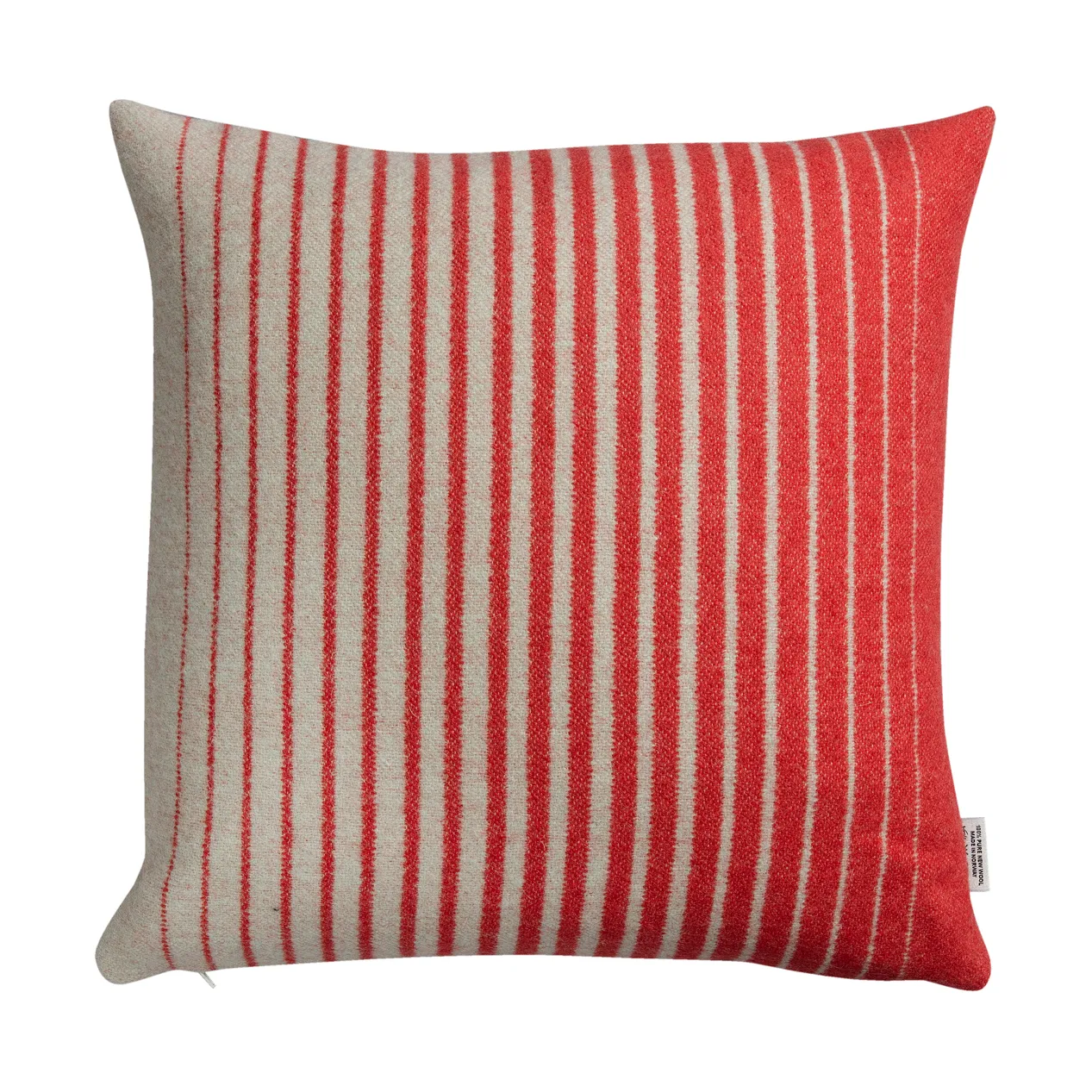 Åsmund gradient cushion 50x50 cm, Red-turquoise Røros Tweed