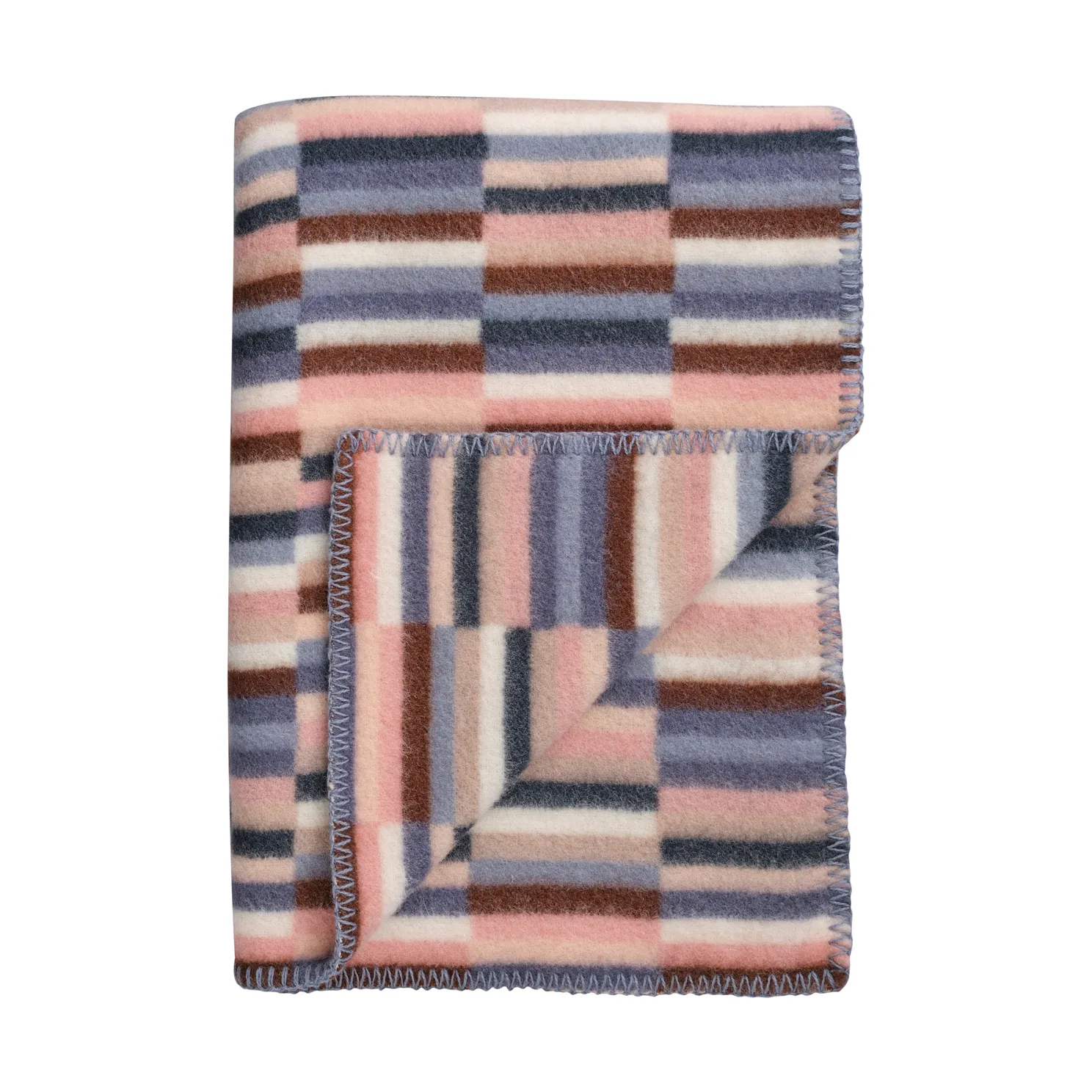 Ida blanket 135x200 cm, Pink blue Røros Tweed