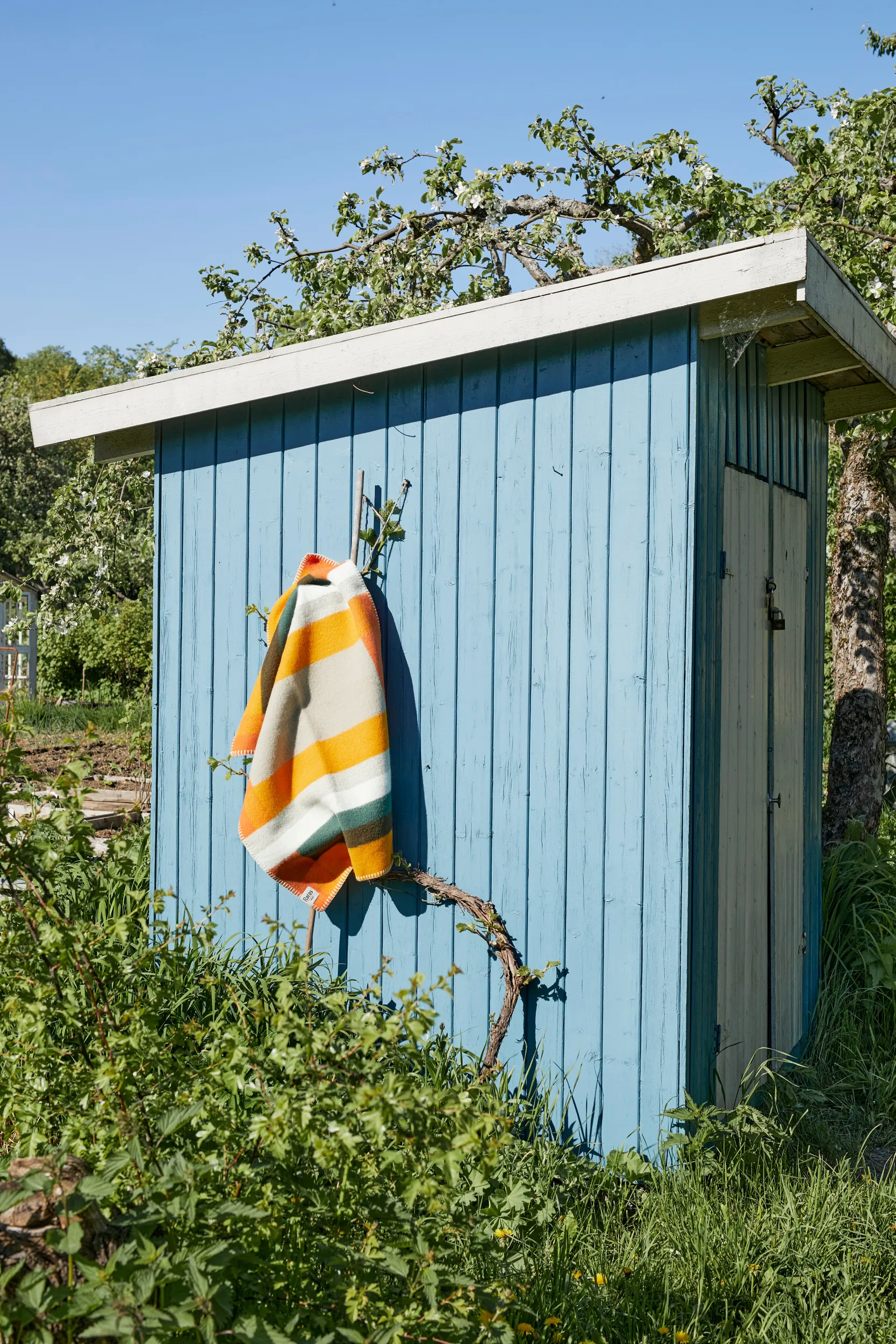 Mikkel blanket 135x200 cm, Orange Røros Tweed