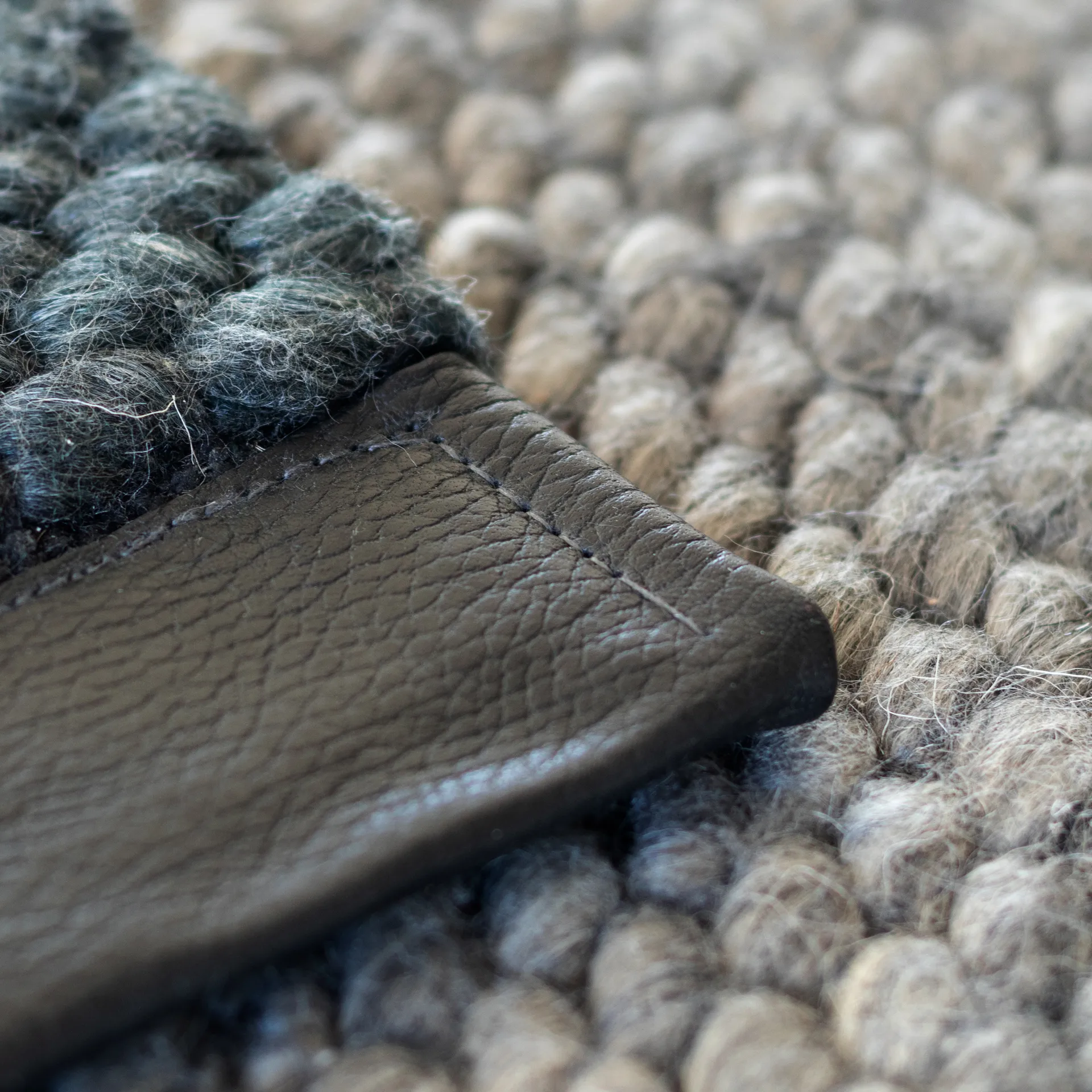 Landscape wool rug 140x200 cm, Gravel Rug Solid