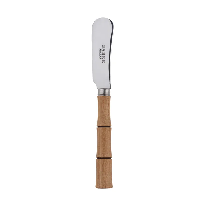 Bamboo shape butter spreader 14 cm - Light wood laminated - SABRE Paris