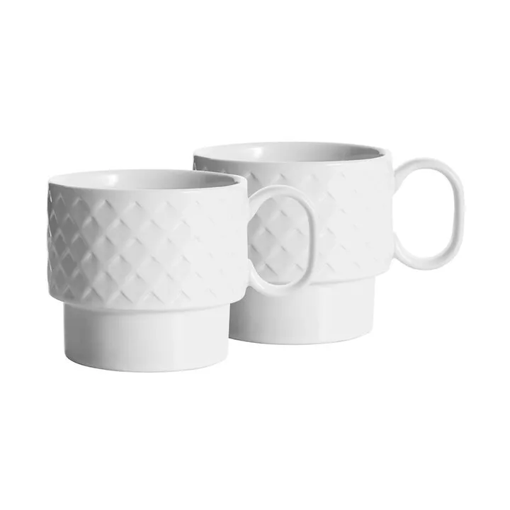 Coffee & More tea mug 2-pack - White - Sagaform
