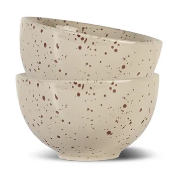 Ditte bowl 2-pack - Beige-burgundy - Sagaform