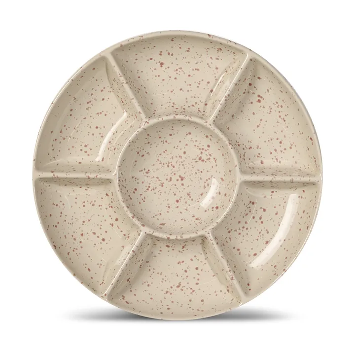 Ditte serving plate - Beige-burgundy - Sagaform