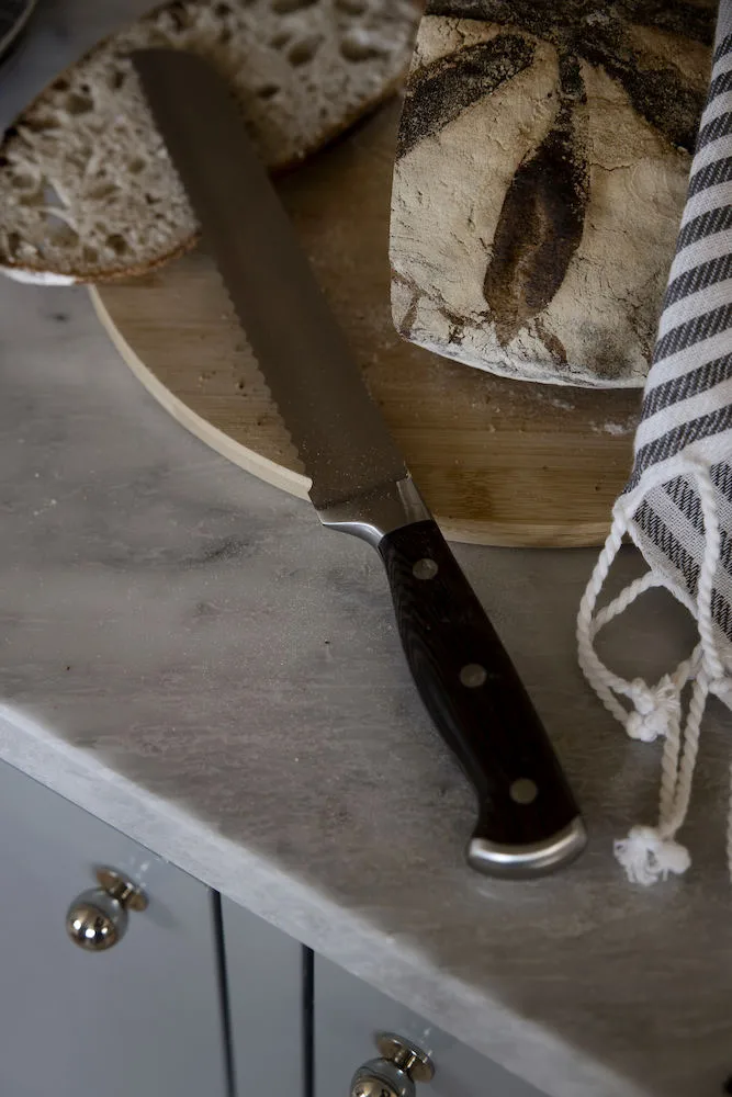 Erik bread knife extra long, Wenge wood-stainless steel Sagaform