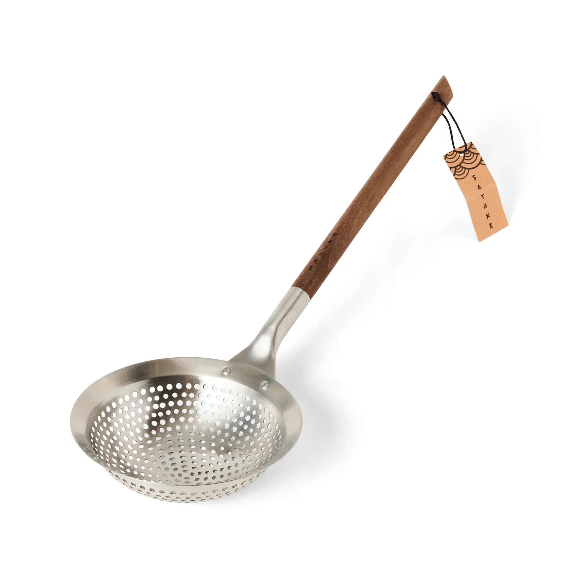 Satake skimmer, Stainless steel-Walnut, 41.3x14.2 cm Satake