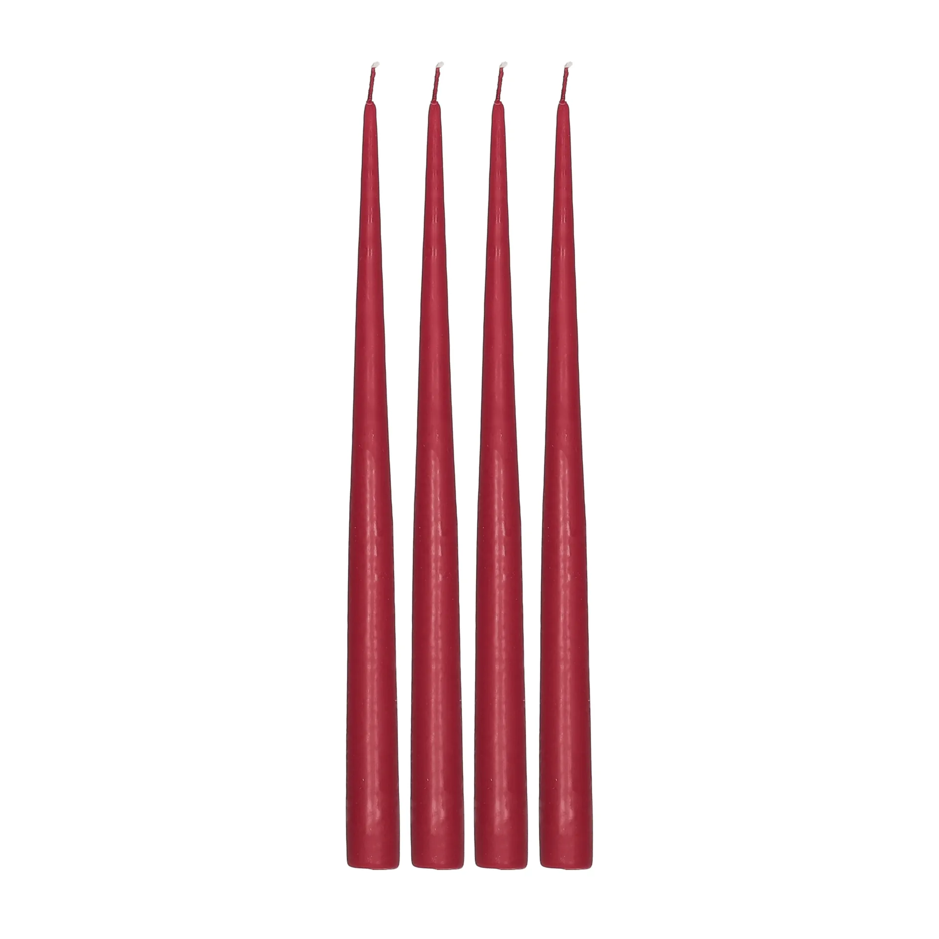 Atmosphere long candle 4 pack 32 cm, Dark red Scandi Essentials