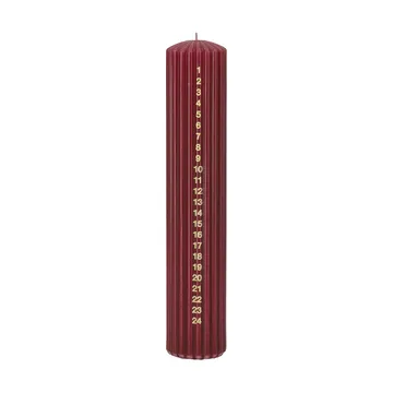 Awaiting advent candle - Deep wine, 25 cm - Scandi Essentials