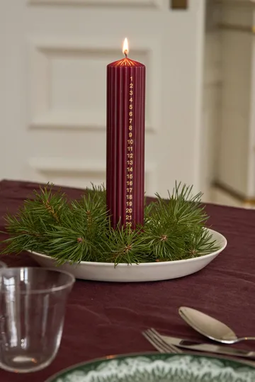 Awaiting advent candle - Deep wine, 25 cm - Scandi Essentials