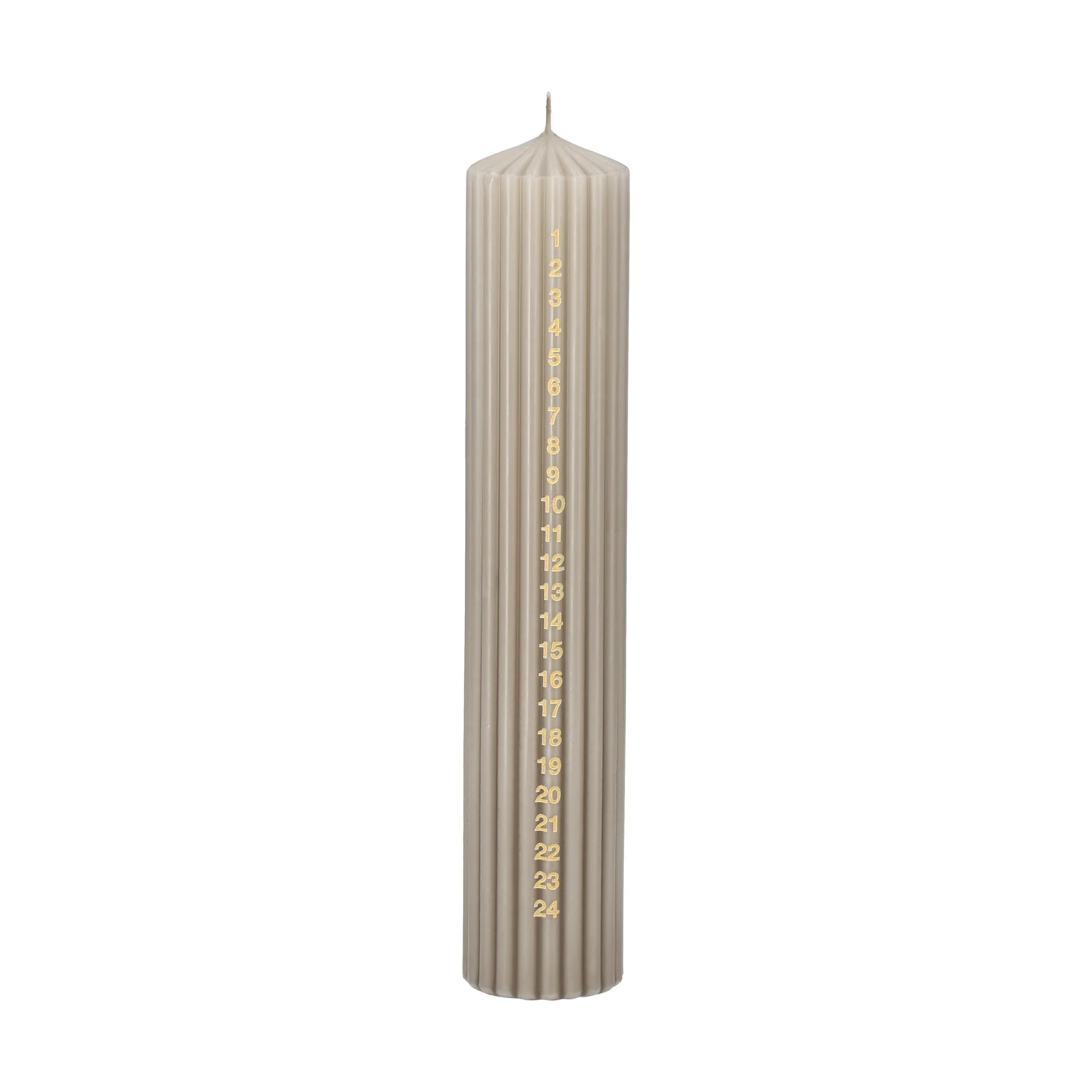 Awaiting advent candle, Linen, 25 cm Scandi Essentials
