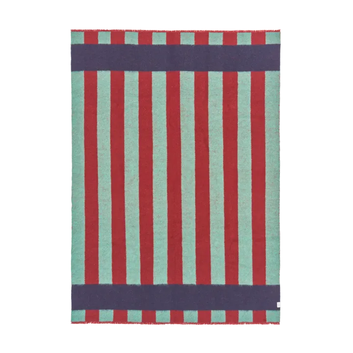 Aisles wool blanket 130x180 cm - Green - Scandi Living