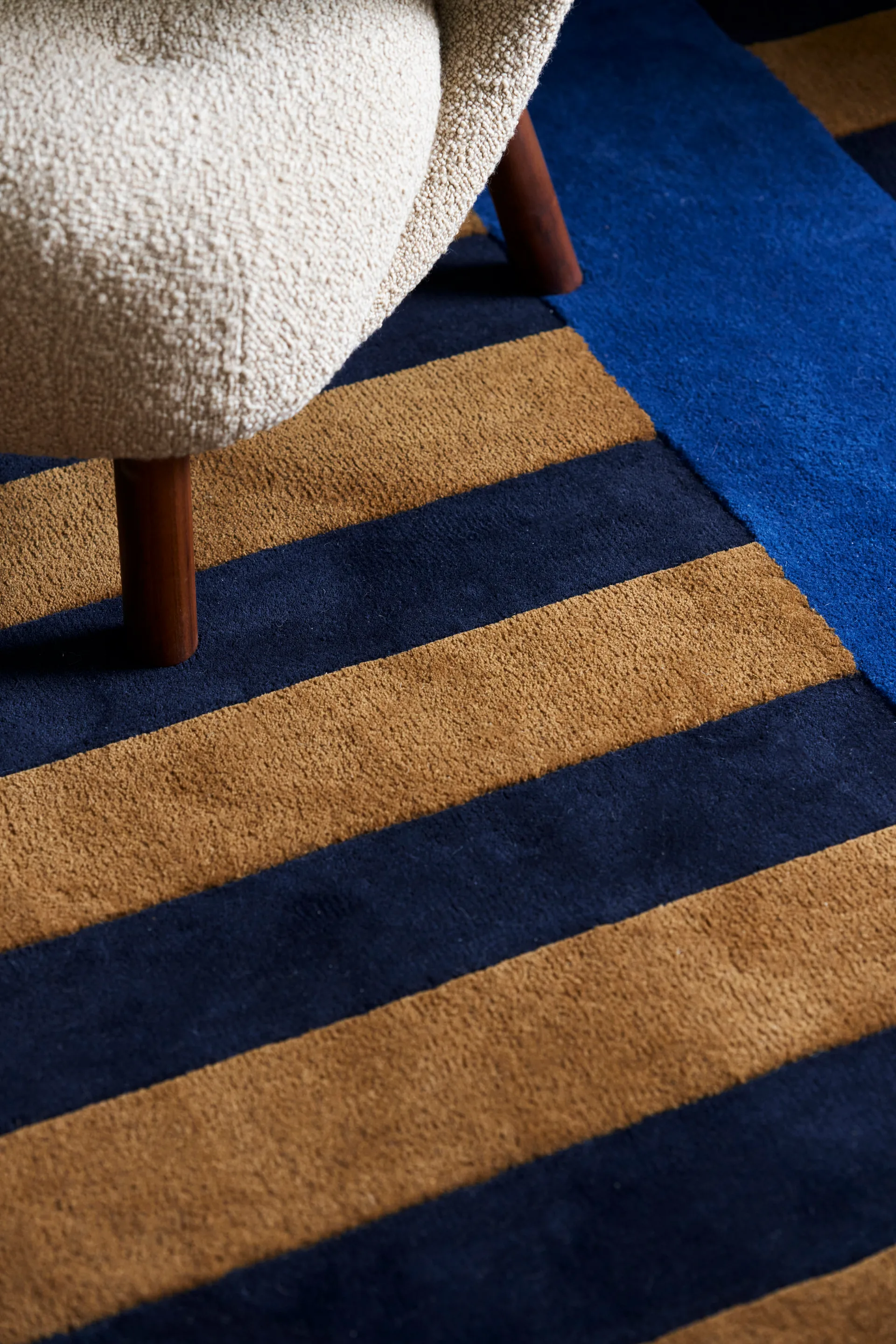 Aisles wool carpet, Blue, 170x240 cm Scandi Living